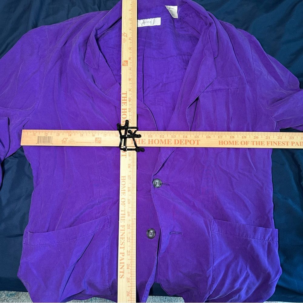 Go Silk Vibrant Purple Silk Blouse - Picture 7 of 7
